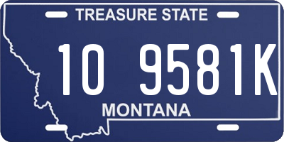 MT license plate 109581K