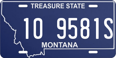 MT license plate 109581S