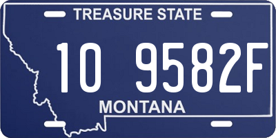 MT license plate 109582F