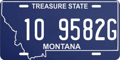 MT license plate 109582G