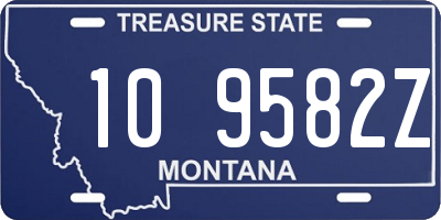 MT license plate 109582Z