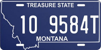 MT license plate 109584T