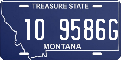 MT license plate 109586G