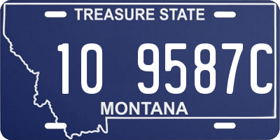 MT license plate 109587C