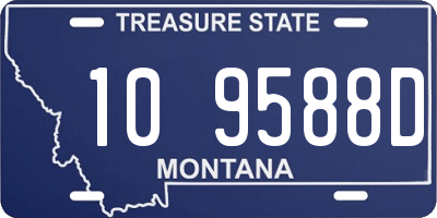 MT license plate 109588D