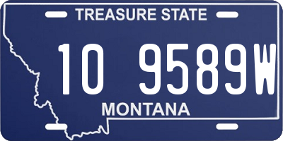 MT license plate 109589W