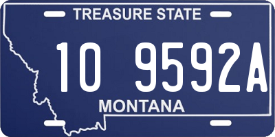 MT license plate 109592A