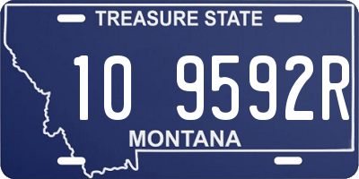 MT license plate 109592R