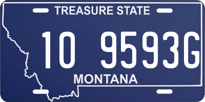 MT license plate 109593G