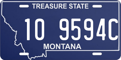 MT license plate 109594C