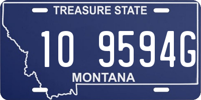 MT license plate 109594G