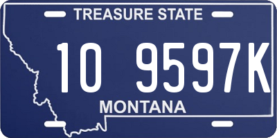 MT license plate 109597K