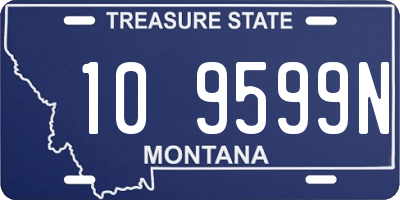 MT license plate 109599N