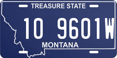 MT license plate 109601W