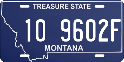 MT license plate 109602F