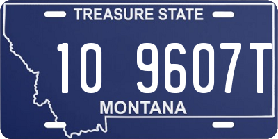 MT license plate 109607T