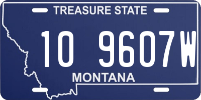 MT license plate 109607W