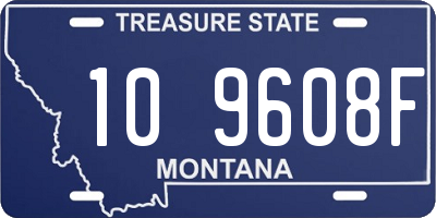 MT license plate 109608F