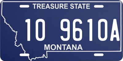 MT license plate 109610A