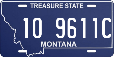 MT license plate 109611C