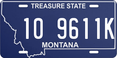 MT license plate 109611K