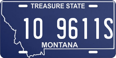 MT license plate 109611S