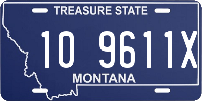 MT license plate 109611X