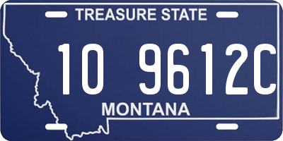 MT license plate 109612C