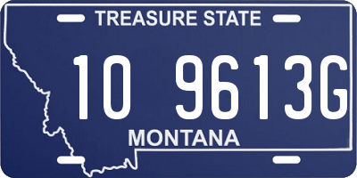 MT license plate 109613G