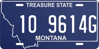 MT license plate 109614G