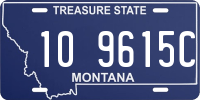 MT license plate 109615C