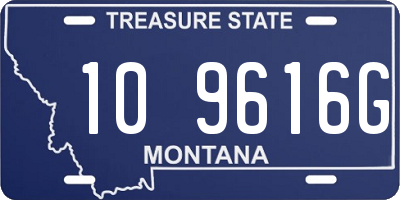 MT license plate 109616G