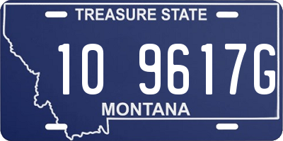 MT license plate 109617G