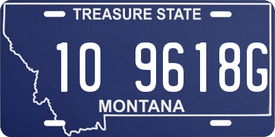 MT license plate 109618G