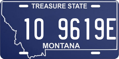 MT license plate 109619E