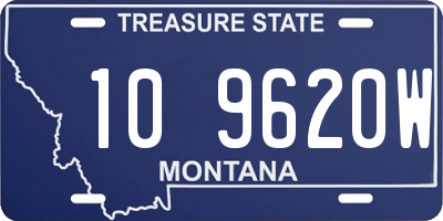 MT license plate 109620W