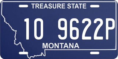 MT license plate 109622P