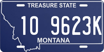 MT license plate 109623K