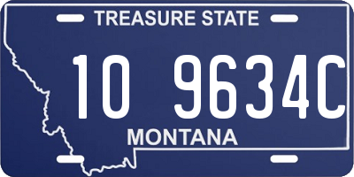 MT license plate 109634C