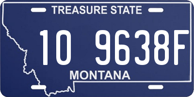 MT license plate 109638F