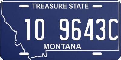 MT license plate 109643C