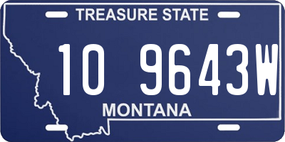 MT license plate 109643W