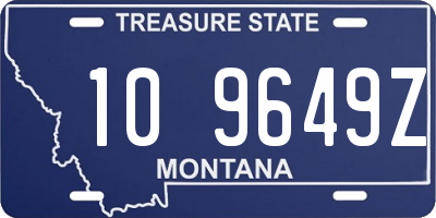 MT license plate 109649Z