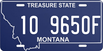 MT license plate 109650F