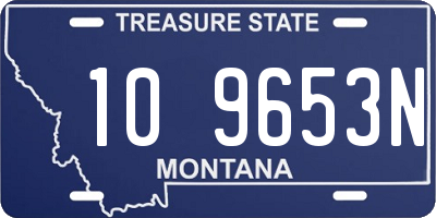 MT license plate 109653N