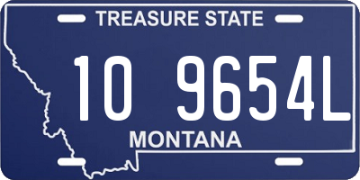 MT license plate 109654L