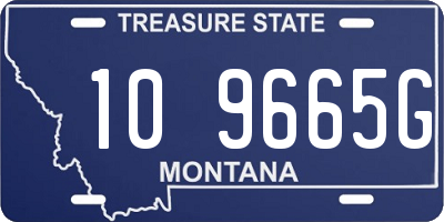 MT license plate 109665G