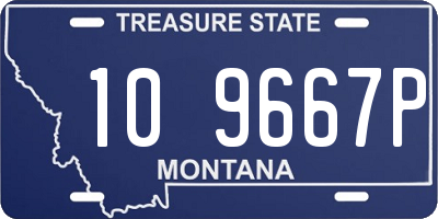 MT license plate 109667P