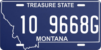 MT license plate 109668G