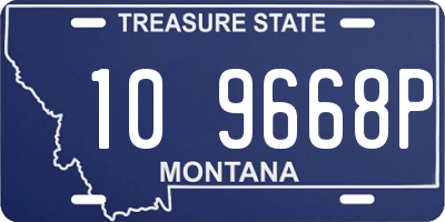 MT license plate 109668P